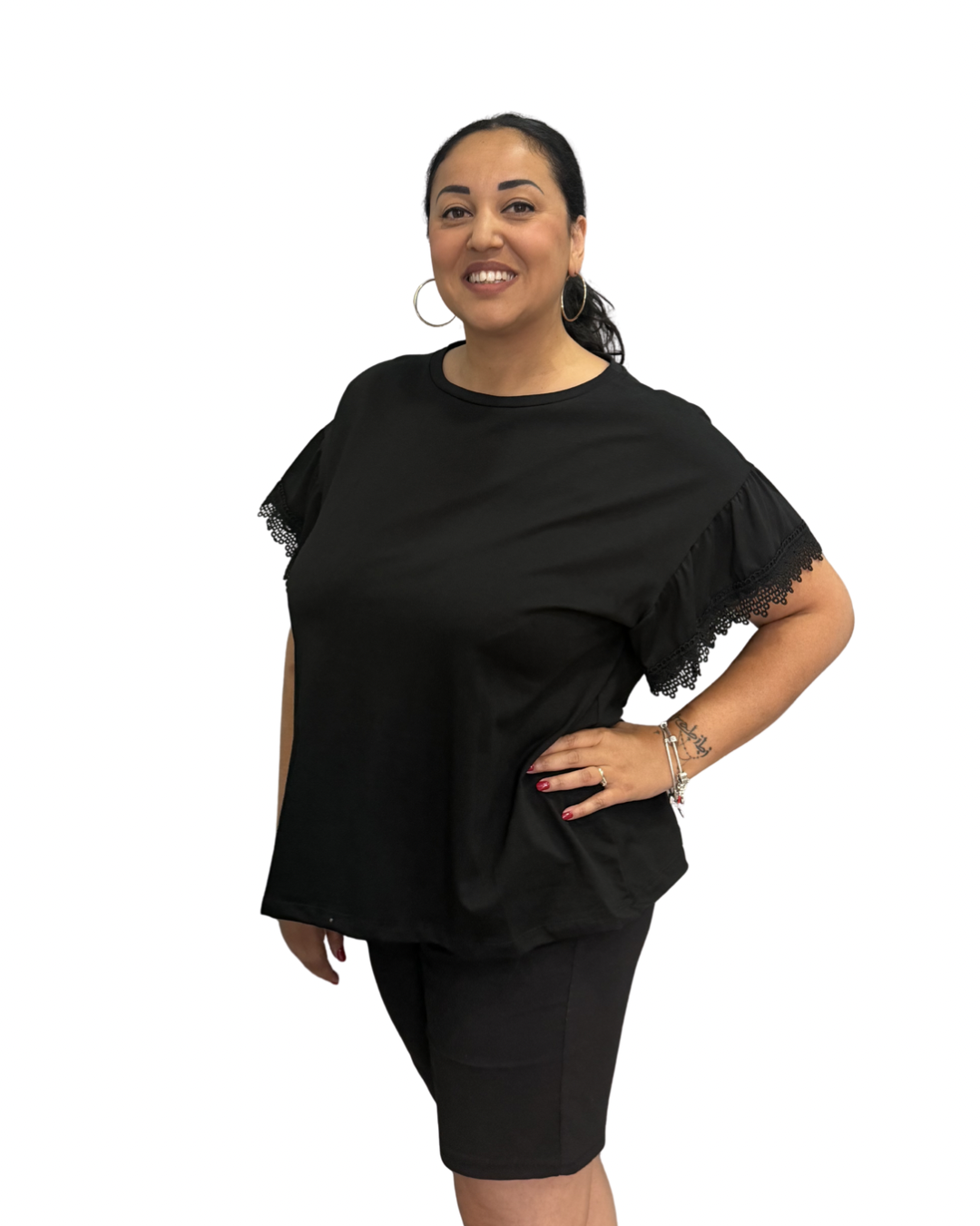 T-Shirt Pizzo - Nera