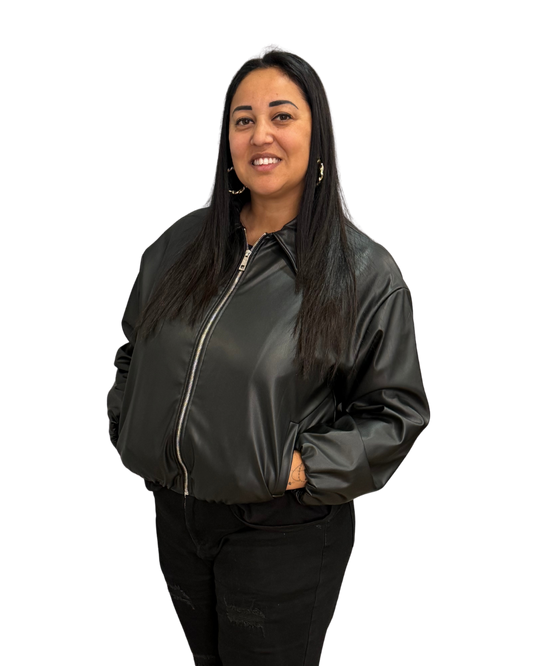 Bomberino in Ecopelle Nero