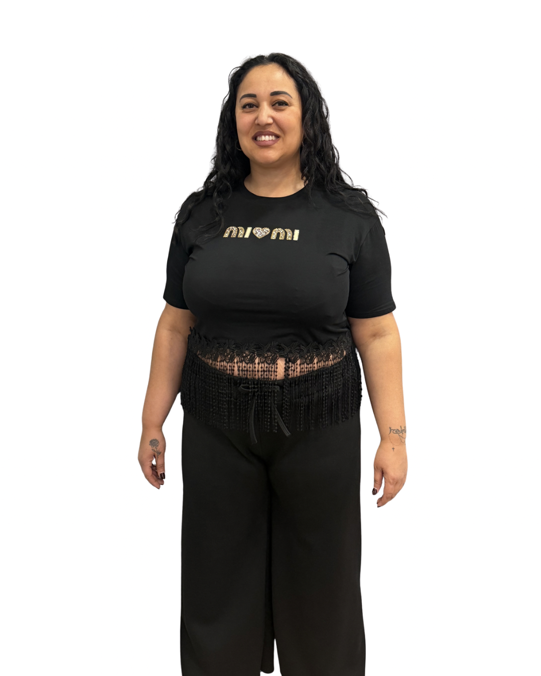 Maglia Crop - Nera