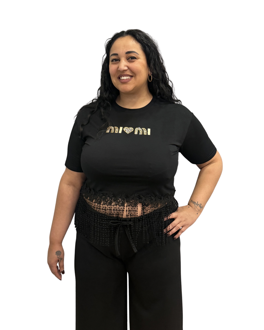 Maglia Crop - Nera