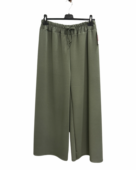 Pantalone tuta a Palazzo - Verde