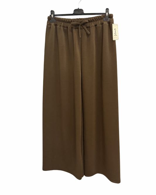 Pantalone tuta a Palazzo - Marrone