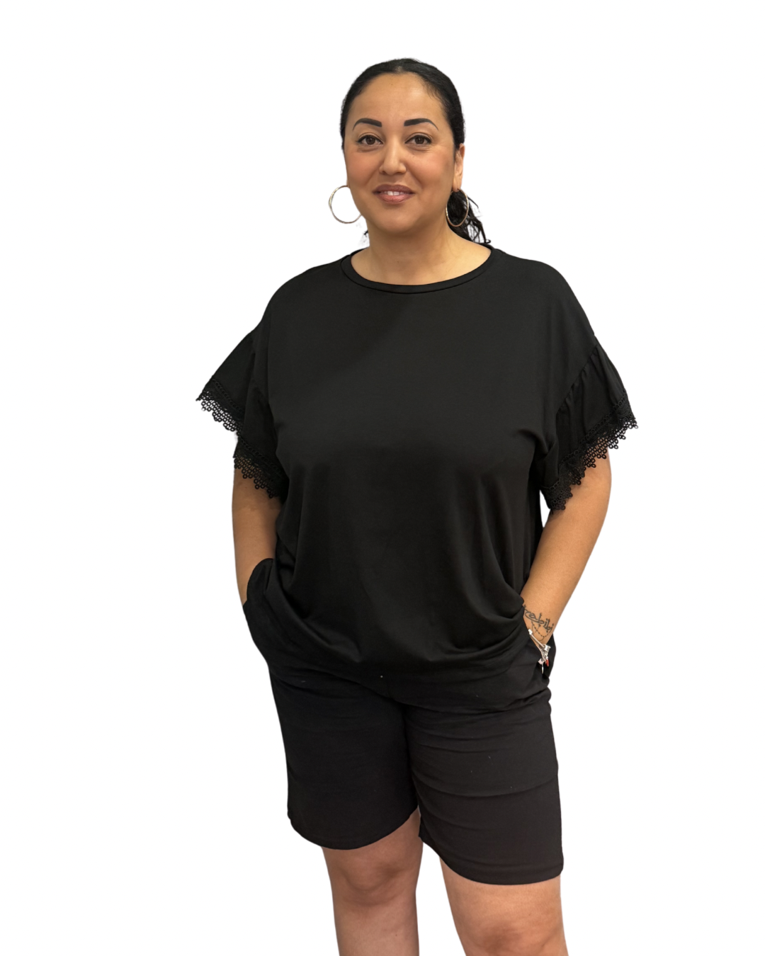 T-Shirt Pizzo - Nera