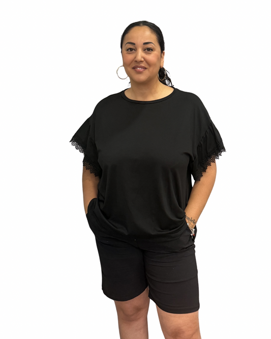 T-Shirt Pizzo - Nera
